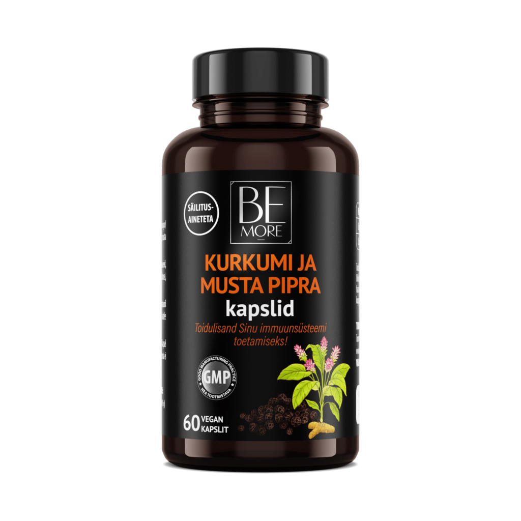 Kurkumi ja musta pipra kapslid