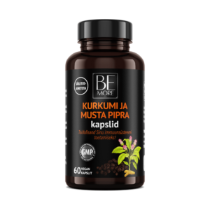 Kurkumi ja musta pipra kapslid
