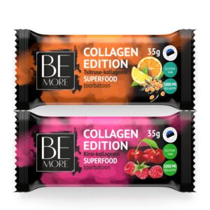 COLLAGEN EDITION kirsi ja tsitruse toorbatoonid - 2+2 tk