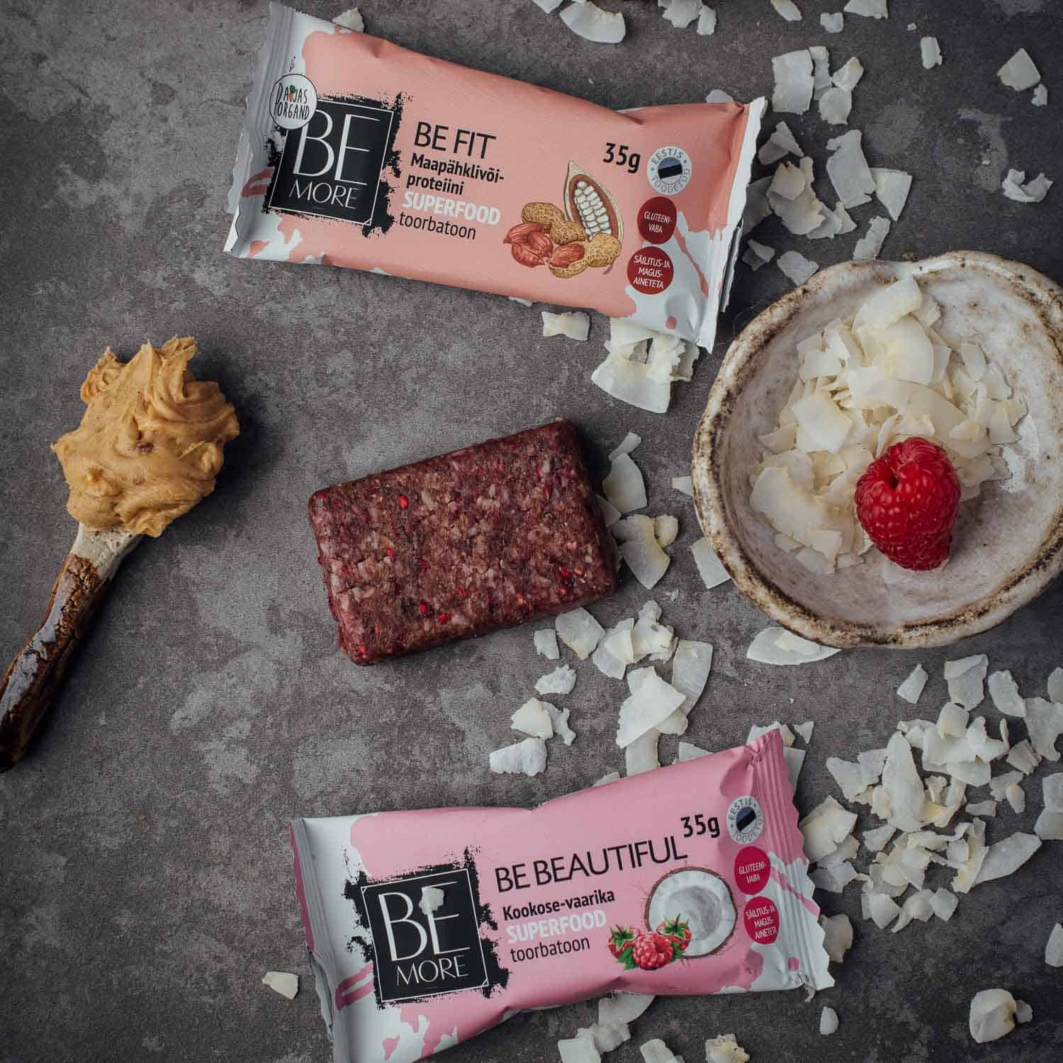 Ole vormis, ilus ja aktiivne toorbatoonid - 2+2+2 tk